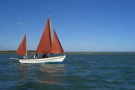 Drascombe Lugger Sailing Boat in motion